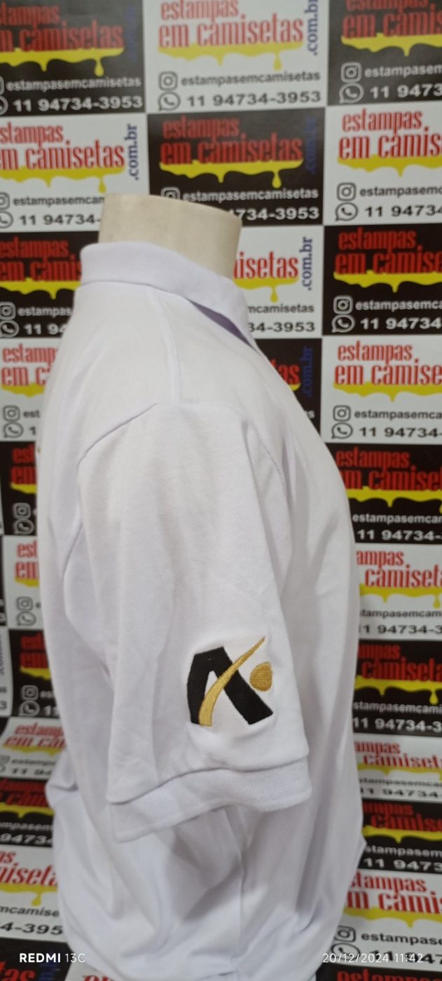 Camisa polo personalizada produzida pela Estampas em Camisetas