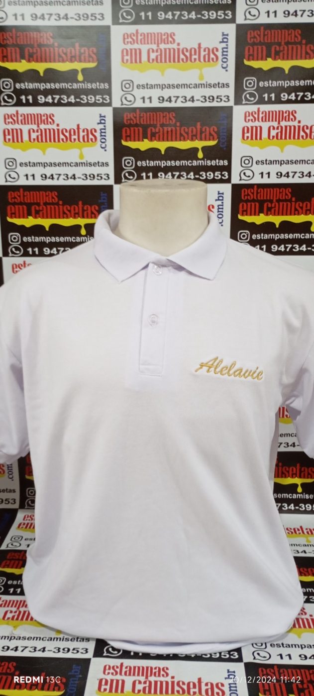 Camisa polo personalizada produzida pela Estampas em Camisetas