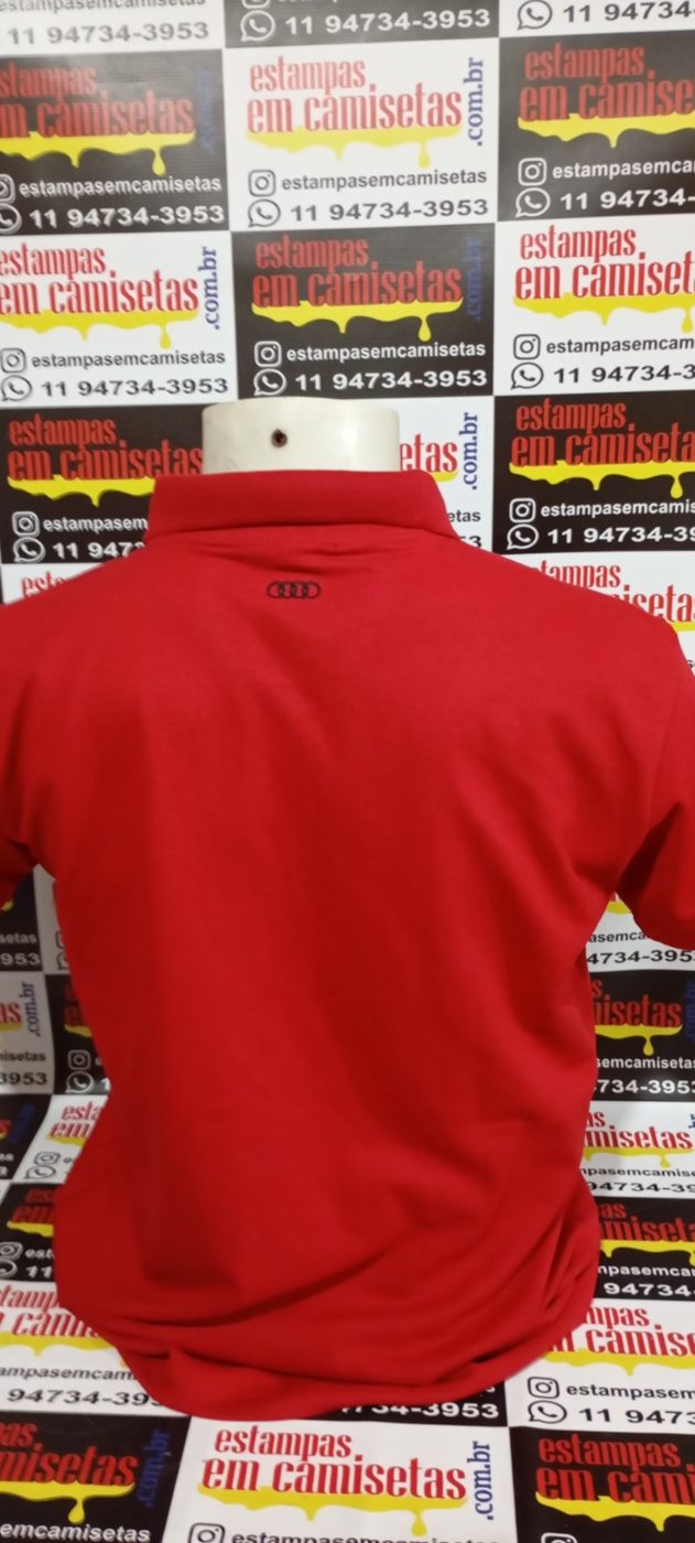 Camisa polo personalizada produzida pela Estampas em Camisetas