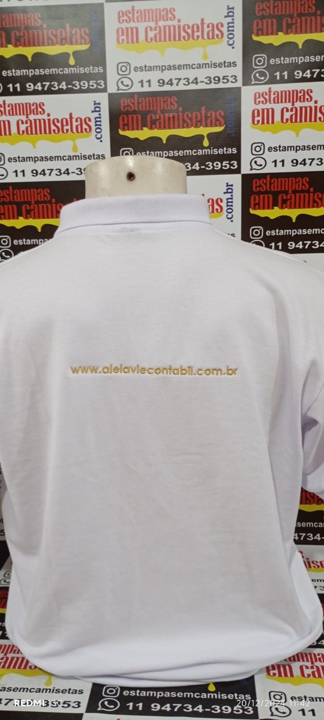 Camisa polo personalizada produzida pela Estampas em Camisetas