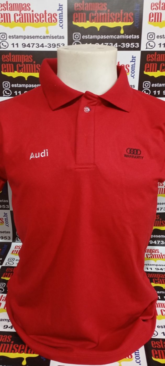 Camisa polo personalizada produzida pela Estampas em Camisetas