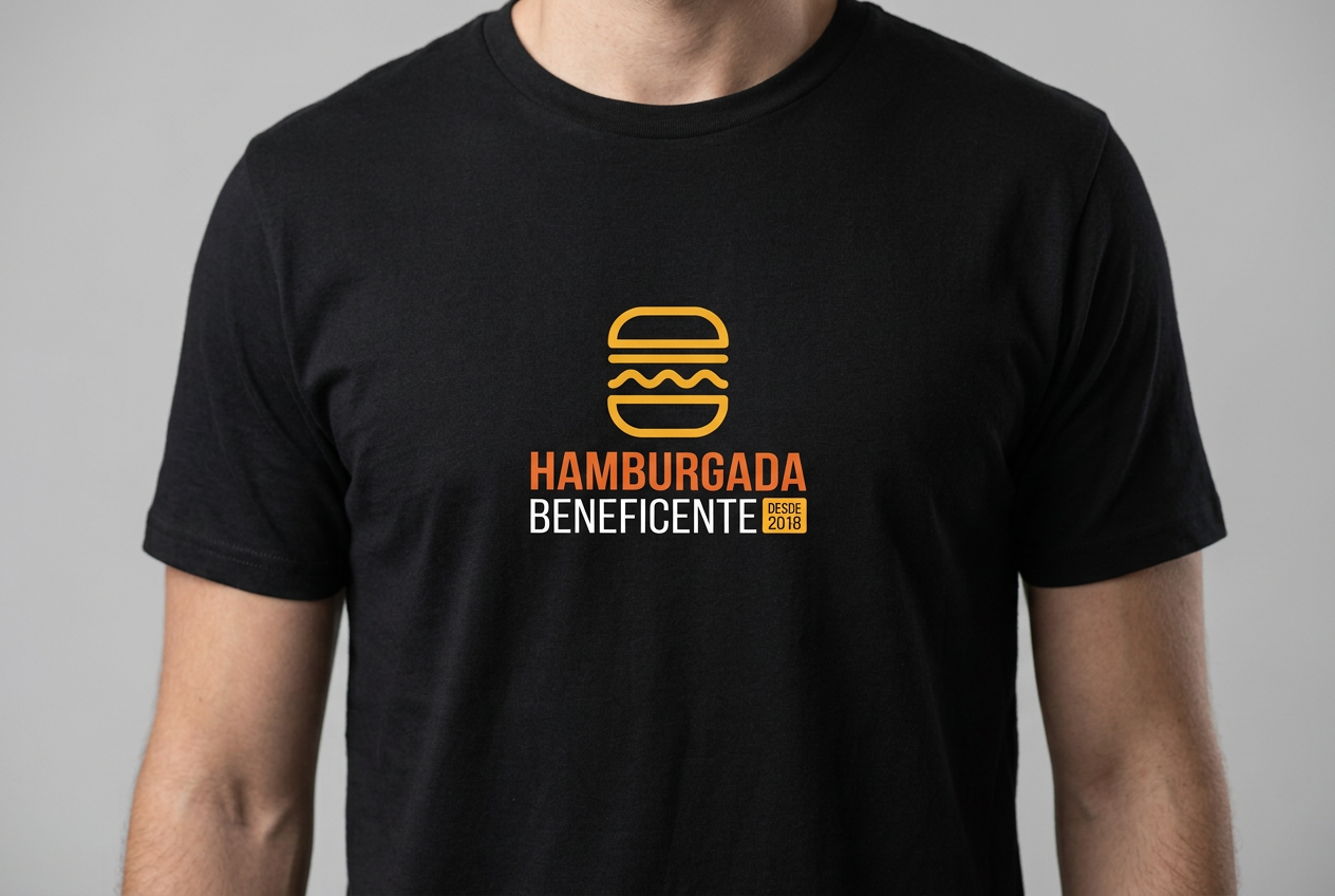 Aplicação de estampa em silk screen sobre camiseta branca